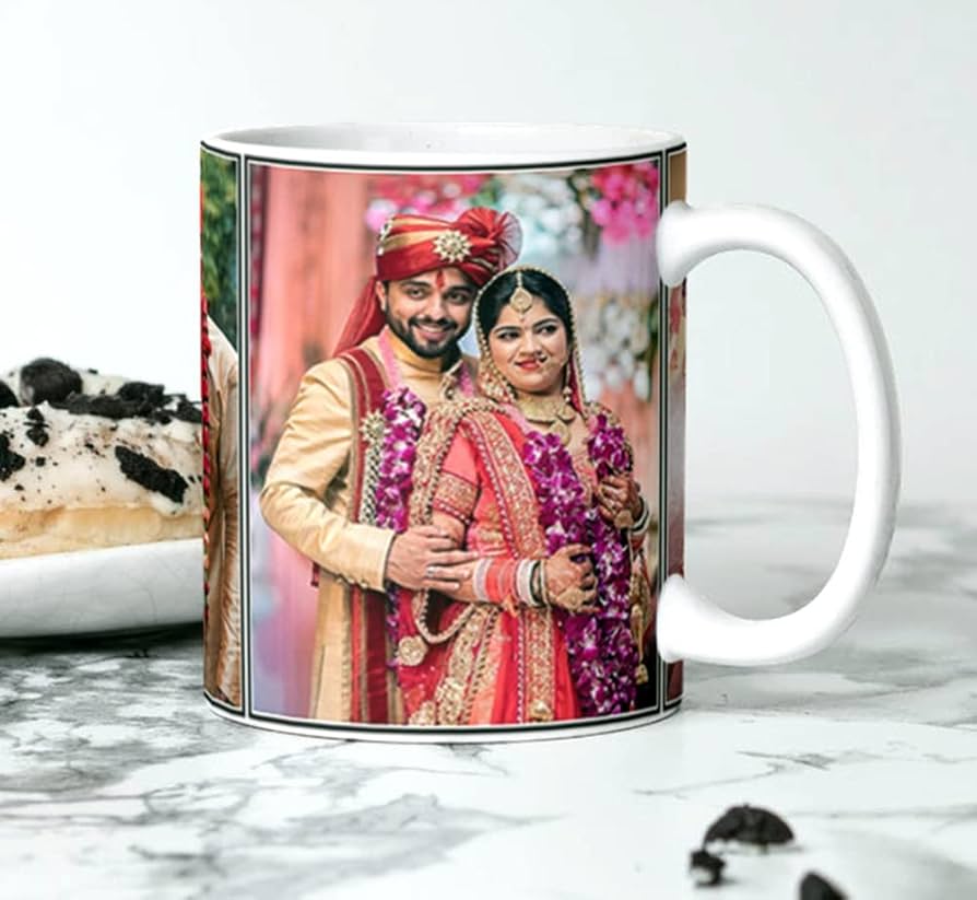 Personalized Photo Printed Coffee Mug for All Occasions - (full White Rround handle Ceramic Printed 5 Mug - 325 ML)