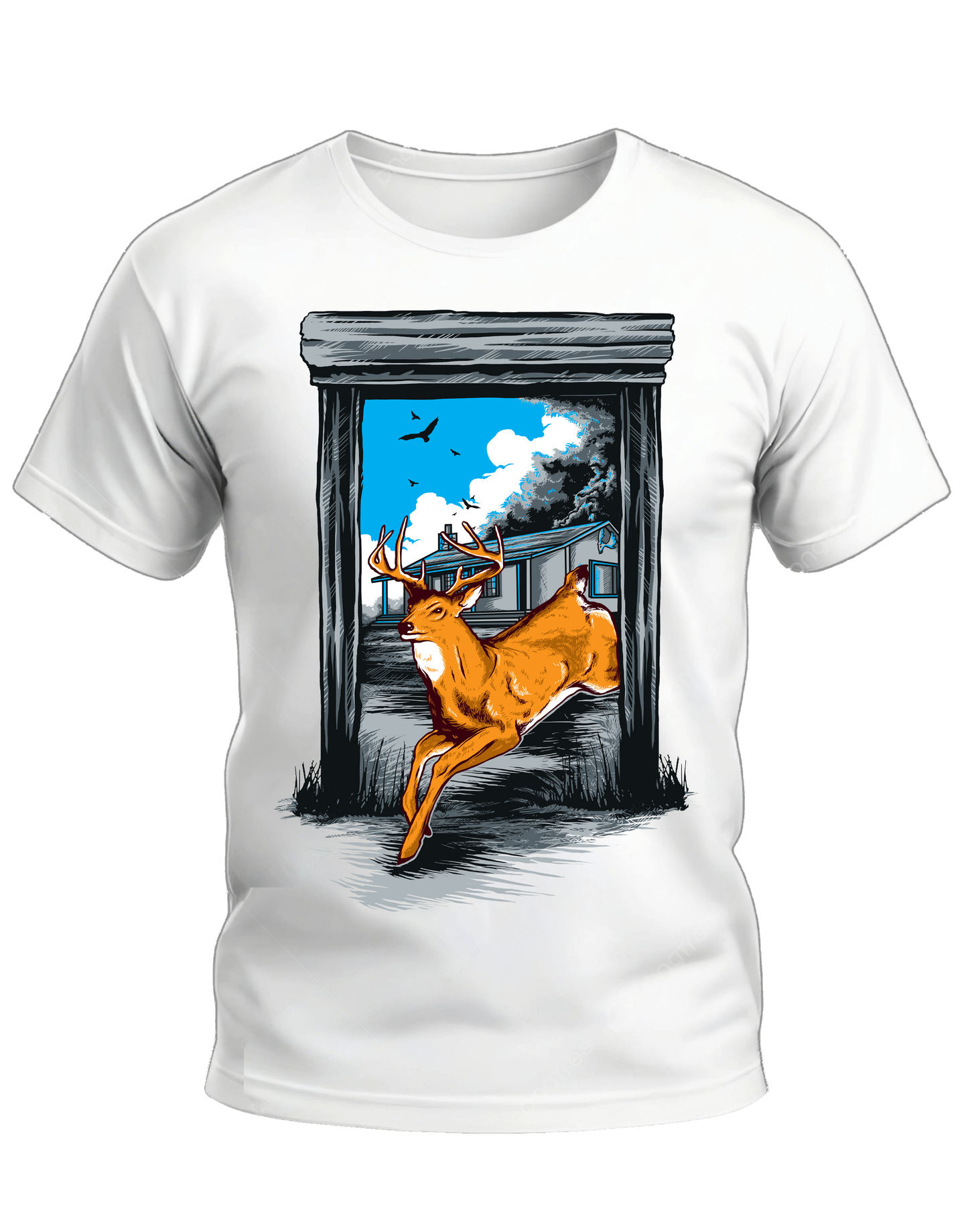 Round Neck T-Shirt Print Photo, SS0062