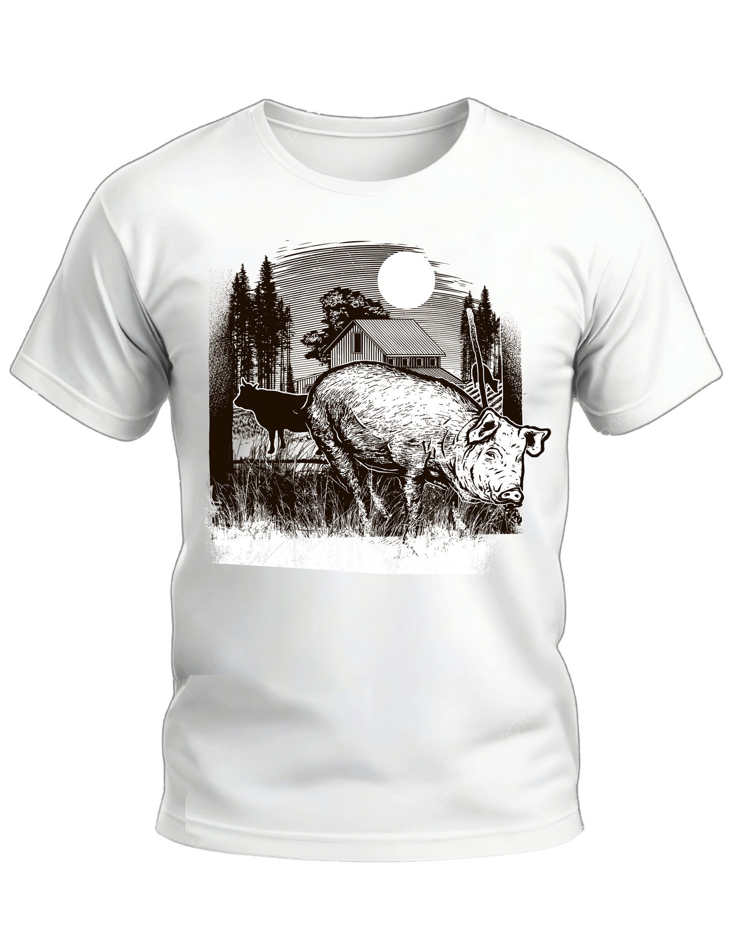Round Neck T-Shirt Print Photo, SS0078