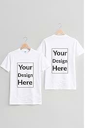 Customized Round Neck T-Shirt - Personalised Print-Photo, Text, Logo or Company Name | Custom T Shirt for Men & Women