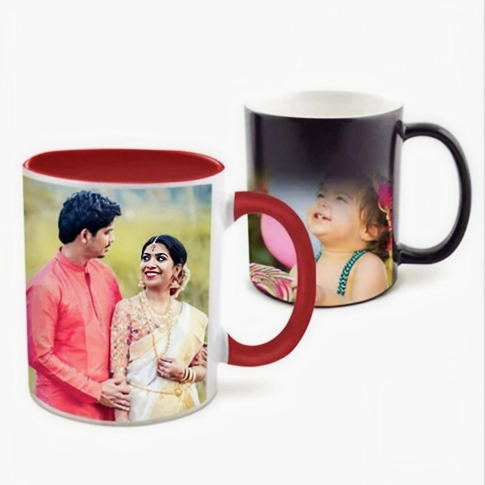 Personalized Photo Printed Coffee Mug for All Occasions - (1 Ceramic Printed Magic Mug - 325 ML)