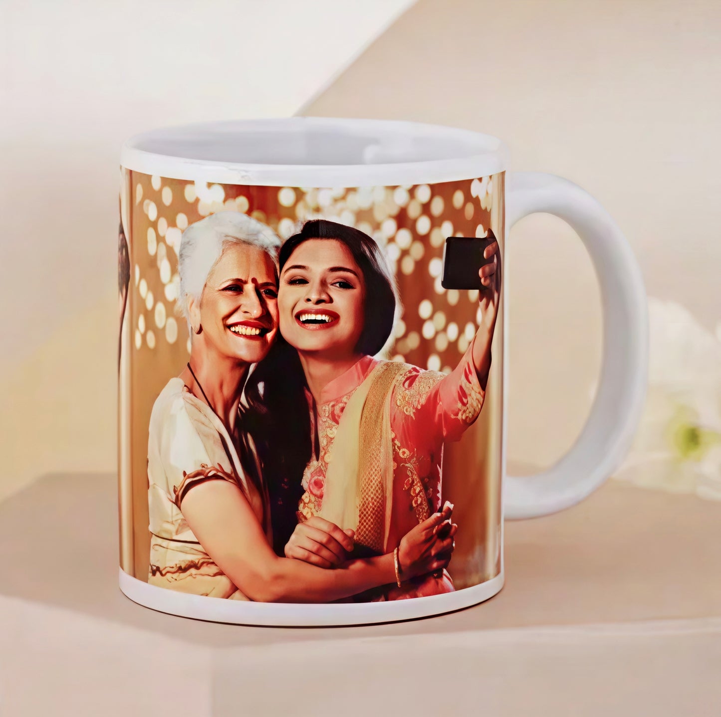 Personalized Photo Printed Coffee Mug for All Occasions - (full White Rround handle Ceramic Printed 5 Mug - 325 ML)