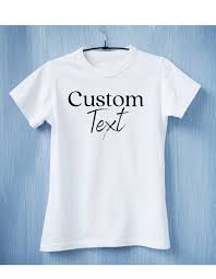 Customized Round Neck T-Shirt Print Photo, Text, Logo or Company Name | Custom T-Shirt